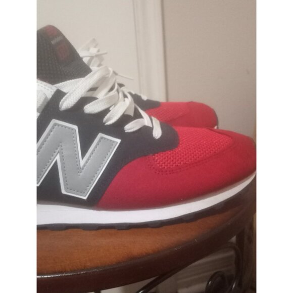 New Balance Shoes Mens 12 D 574 Pebbled Sport Sneakers Red Blue Lace Up ML574SRF - Picture 6 of 14